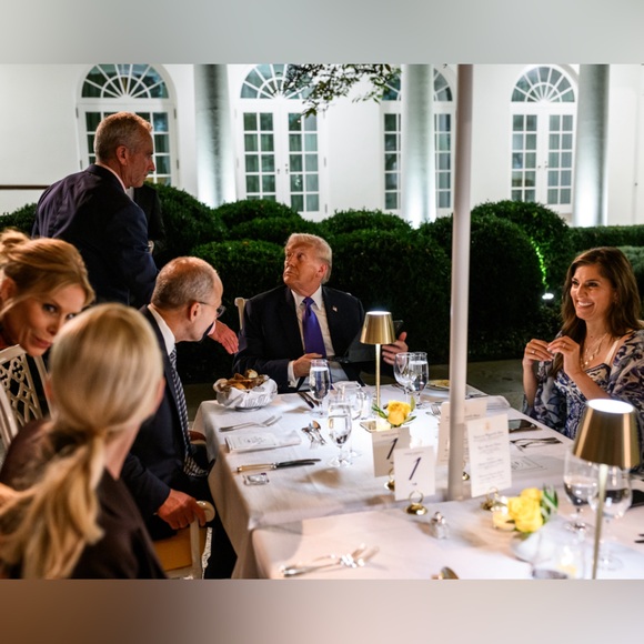 8x10 President Donald Trump hosts a Rose Garden Club Dinner 16pc Photo Set - Picture 9 of 16